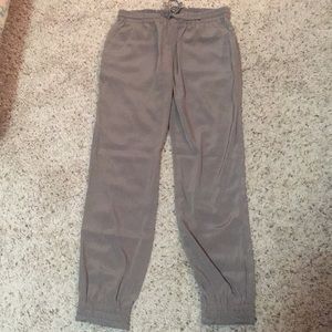 Tan silky joggers